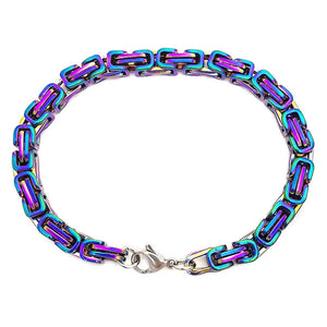 Byzantine Bracelet Stainless Steel 5MM 6MM 7MM Colorful Bangles