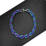 Byzantine Bracelet Stainless Steel 5MM 6MM 7MM Colorful Bangles