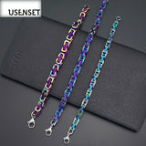 Byzantine Bracelet Stainless Steel 5MM 6MM 7MM Colorful Bangles