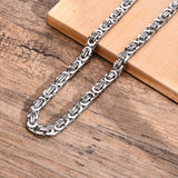 Byzantine Chain Necklace, Stainless Steel Link Chain Necklaces