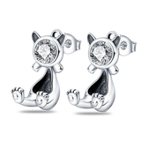 925 Silver Heart Earrings for Girls