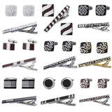 C-MAN 13 styles Men Classic Cufflink and Tie Clip Set