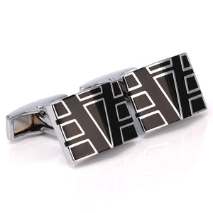 C-MAN French Cufflinks Mens Jewelry Geometry Wedding Cufflinks
