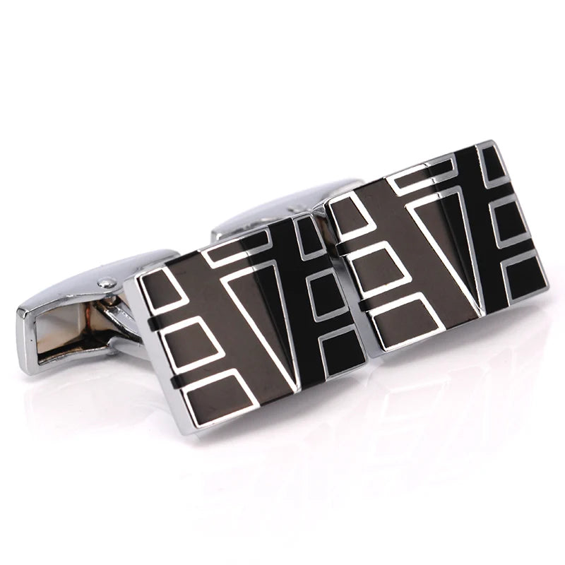 C-MAN French Cufflinks Mens Jewelry Geometry Wedding Cufflinks