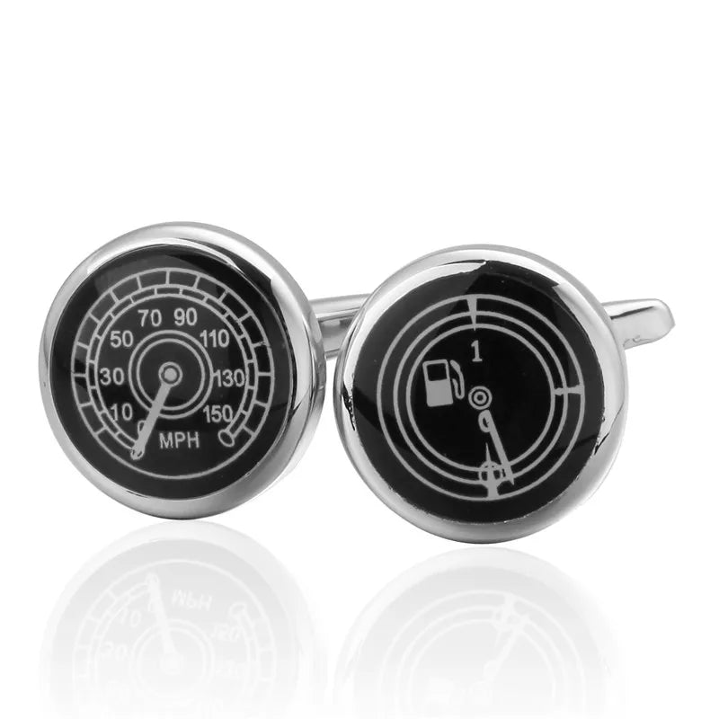 C-MAN shirt Speedometer Cufflinks Car Cufflinks For Men