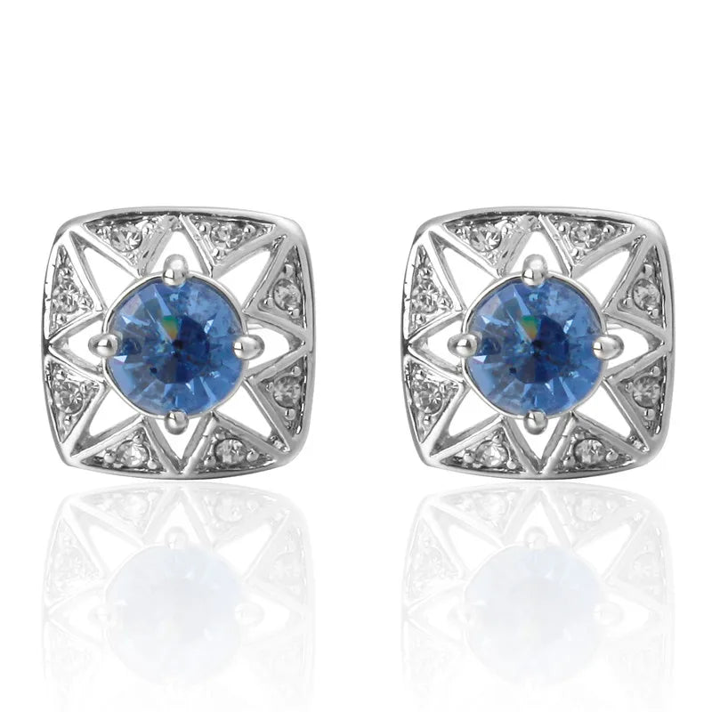 Crystal Metal Cufflinks for Mens Shirt
