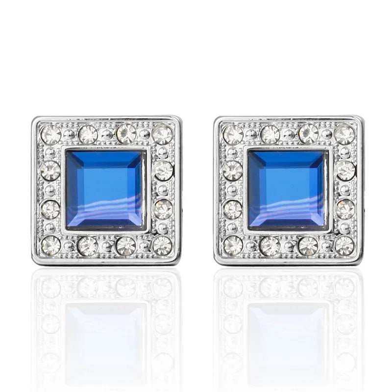 Crystal cuff link gemelos High abotoaduras Jewelry