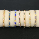 Boho Crystal Beaded Bracelets with Tassels Pendant for Beach Women