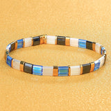 QUAN CHI Beach Stretch Bracelets Tila Beads Boho Friendship Charm Bracelets