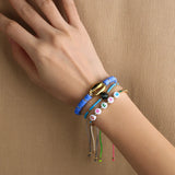 Quan Chi Heishi Beaded Bracelet Plated Shell Adjustable Charm Bracelet