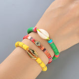Quan Chi Heishi Beaded Bracelet Plated Shell Adjustable Charm Bracelet