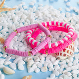 C?QUAN CHI Handwoven HEISHI Beaded Bracelet Boho Beach Stretch Bracelets