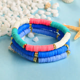 C?QUAN CHI Handwoven HEISHI Beaded Bracelet Boho Beach Stretch Bracelets