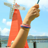 C?QUAN CHI Handwoven HEISHI Beaded Bracelet Boho Beach Stretch Bracelets