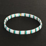 C?QUAN CHI Rainbow Stretch Bracelets Tila Beads Colorful Bracelets