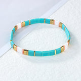 QUAN CHI Star Charm Tila Stretch Bracelet for Women