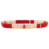 QUAN CHI Star Charm Tila Stretch Bracelet for Women