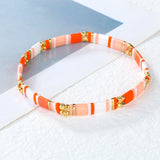 QUAN CHI Star Charm Tila Stretch Bracelet for Women