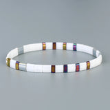 C?QUAN CHI Women Tila Beads Stretch Bracelets