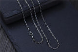 925 Sterling Silver Necklace 2mm Sweater Chain Thai Silver Jewelry