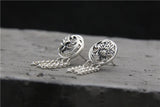 925 Sterling Silver Phoenix Tassel Earrings Allergy-Free Thai Silver Jewelry