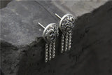 925 Sterling Silver Phoenix Tassel Earrings Allergy-Free Thai Silver Jewelry