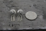 925 Sterling Silver Phoenix Tassel Earrings Allergy-Free Thai Silver Jewelry