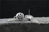 925 Sterling Silver Phoenix Tassel Earrings Allergy-Free Thai Silver Jewelry