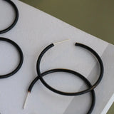 Vintage Exaggerated Hoop Earrings 925 Sterling Silver