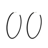 Vintage Exaggerated Hoop Earrings 925 Sterling Silver