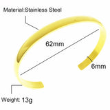 Stainless Steel Cuff Bracelet Silver Titanium Bangle