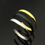 Stainless Steel Cuff Bracelet Silver Titanium Bangle
