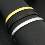 Stainless Steel Cuff Bracelet Silver Titanium Bangle