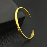 Stainless Steel Cuff Bracelet Silver Titanium Bangle