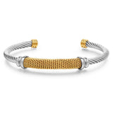 C Shape Bangle Bracelet Stainless Steel Adjustable Simplicity Gift