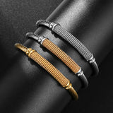 C Shape Bangle Bracelet Stainless Steel Adjustable Simplicity Gift