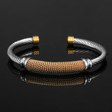 C Shape Bangle Bracelet Stainless Steel Adjustable Simplicity Gift