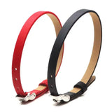 6mm Belt Bracelet Microfiber Leather Watchband Stainless Steel Fastener