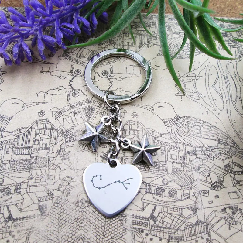 Scorpio Antique Charm Keyring - Birthday Gift