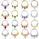 Crystal Nose Ring Set Stainless Steel Body Jewelry