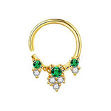 Crystal Nose Ring Set Stainless Steel Body Jewelry