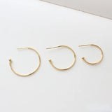 C-shaped Earrings 18K Gold-plated Copper DIY Wild Hand-made Earrings