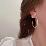 Cubic Zirconia Stud Earrings 925 Silver Hook Jewelry