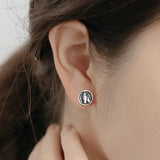 ZFSILVER 999 Buddha Hands Stud Earrings, Sterling Silver