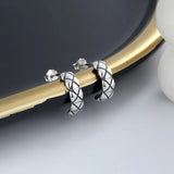 ZFSILVER Silver Geometric Rhombus Earring for Women