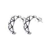 ZFSILVER Silver Geometric Rhombus Earring for Women