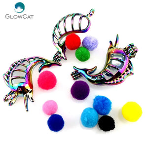 C203 5pcs Narwhale Bead Cage Pendant Pearl Locket Fairytale Party