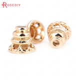 6 High Champagne Plated Brass Beads Caps Diy Jewelry Accessories