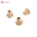 6 High Champagne Plated Brass Beads Caps Diy Jewelry Accessories