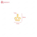 20pcs 11x14mm Brass Crown Charms Pendants Jewelry Findings